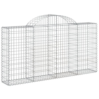Cestas Gaviones 15 Uds Forma De Arco Hierro 200x30x100/120 Cm_2