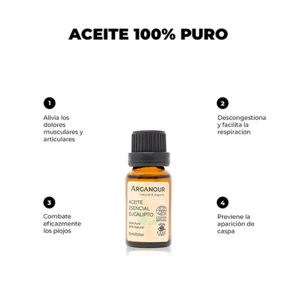 Aceite esencial Eucalipto 100% puro Arganour 15ml