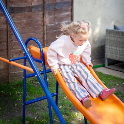 Columpio Infantil Outsunny Metal, Pe Multicolor 367x192x180 Cm_4