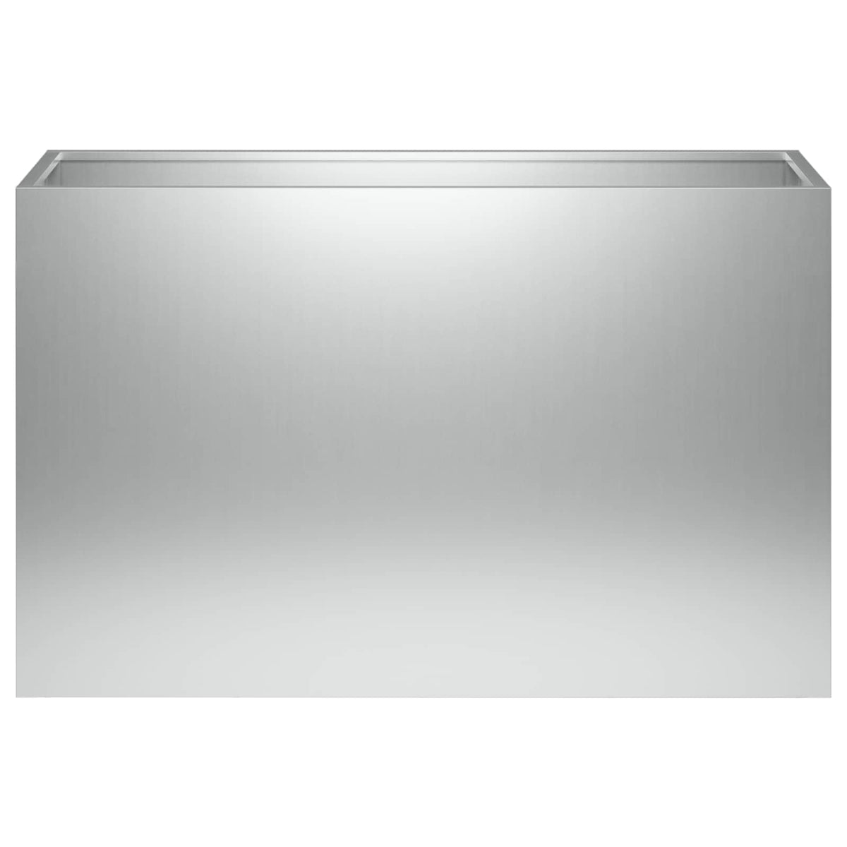 Macetero De Jardín Plateado 80 X 30 X 40 Cm Acero Galvanizado_2