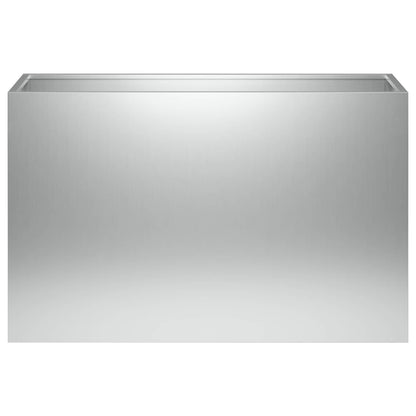 Macetero De Jardín Plateado 80 X 30 X 50 Cm Acero Galvanizado_2