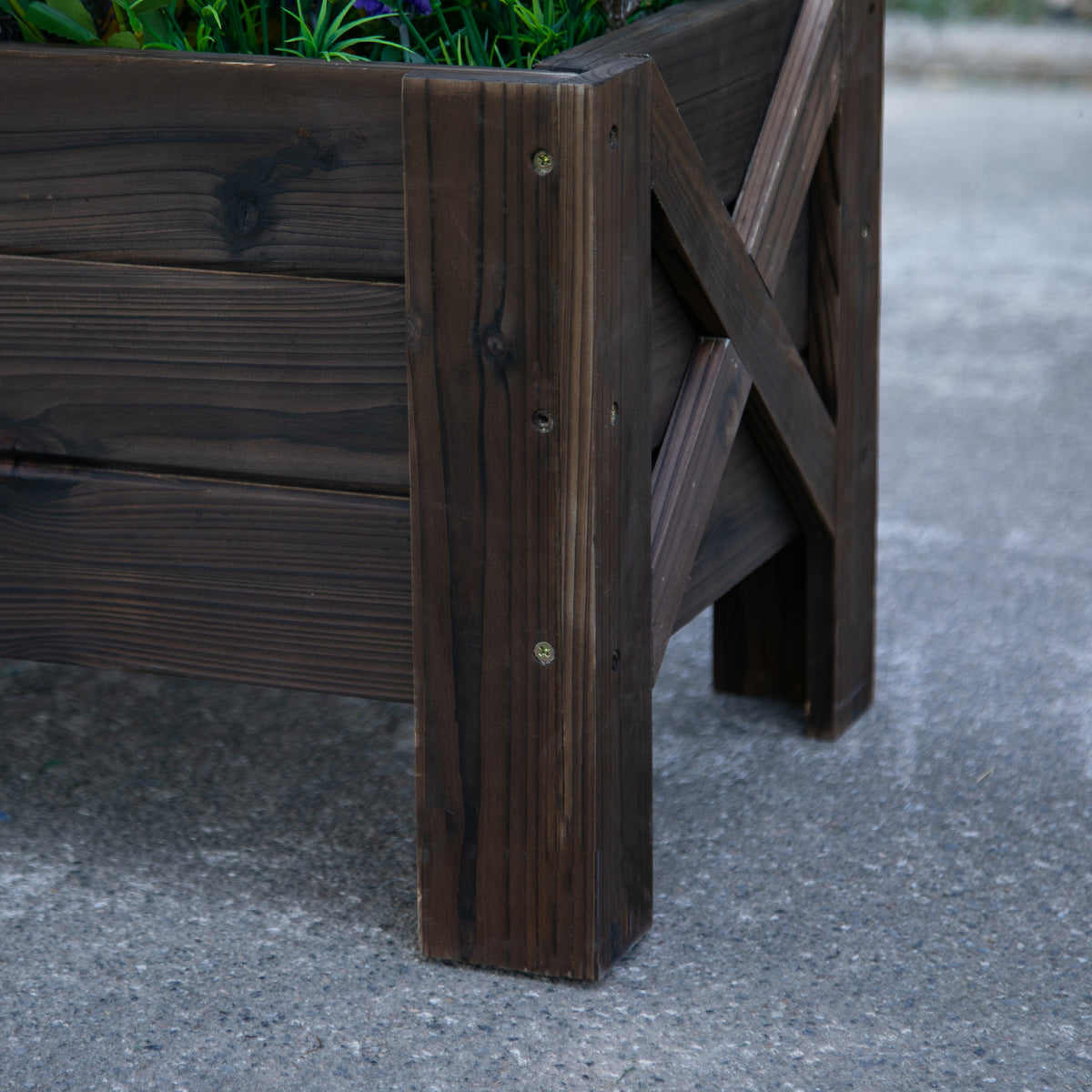 Huerto Urbano Rectangular Outsunny Marrón 100x36,5x36 Cm_4