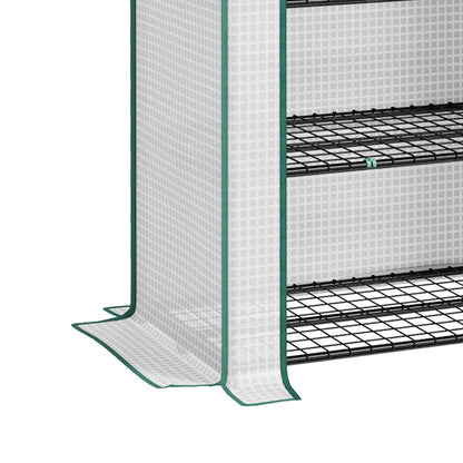 Invernadero De Jardín Outsunny Pe, Acero Blanco 90x49x193cm 845-937v00wt_5