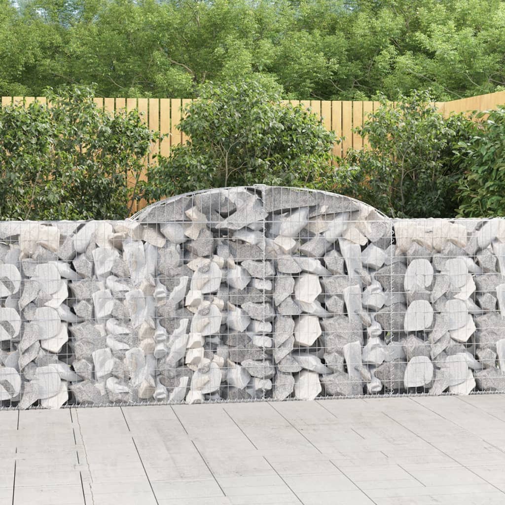 Cestas De Gaviones 25 Uds Forma Arco Hierro 300x30x100/120 Cm_1