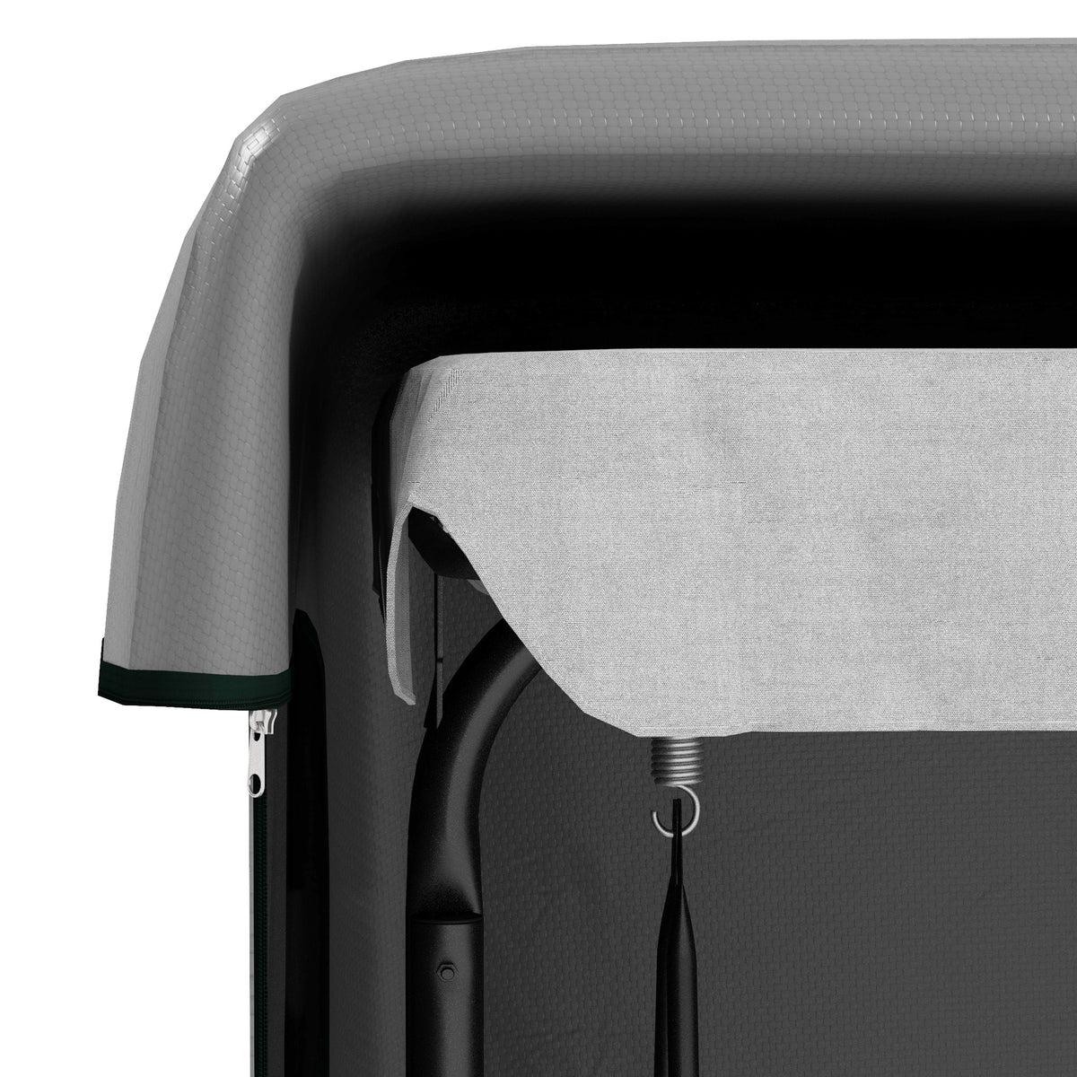 Funda Para Columpio Outsunny Pe Gris Oscuro 215x155x150 Cm_5