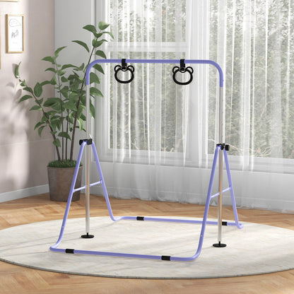 Barra De Gimnasia Homcom Acero Púrpura 148x105x128 Cm_1