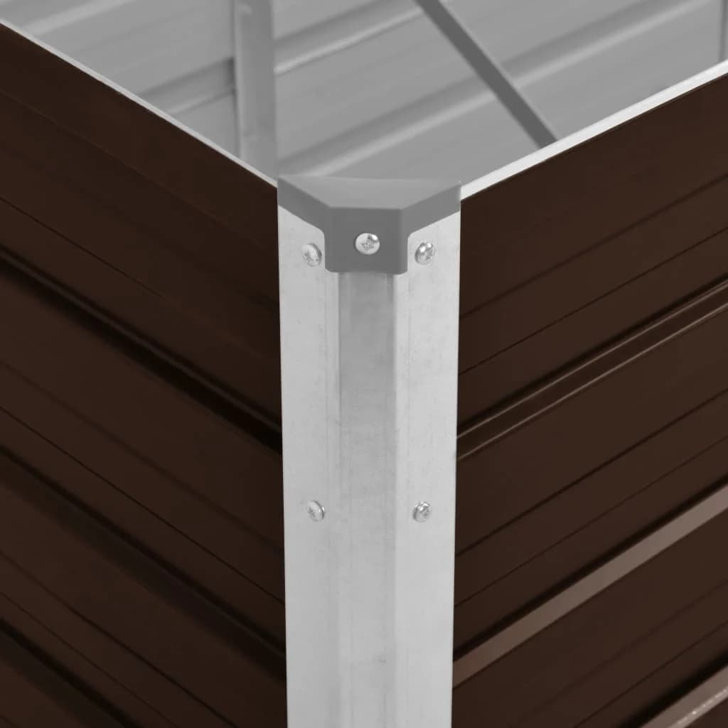 Arriate De Acero Galvanizado Marrón 320x80x45 Cm_5