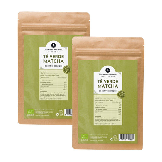 Pack 2x Té Matcha en polvo ECO Planeta Huerto 70 g