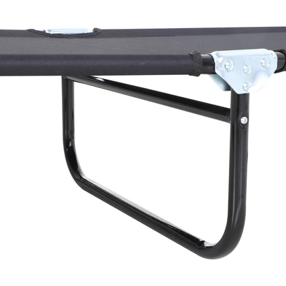 Tumbona Reclinable Plegable Para Exterior Outsunny 190x56x28 Cm Negro_3