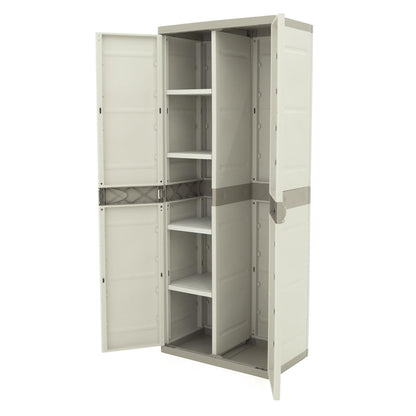 Armario Escobero 70 cm Titanium Plastiken Beige