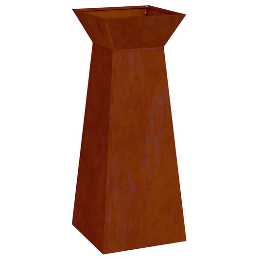 Maceta Pilar Oxidado 40 X 40 X 100 Cm Acero Oxidado_0