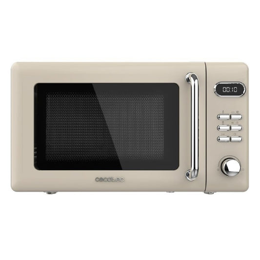 Microondas Digital Con Grill De 20 L Proclean 5110 Retro Beige. 700 W En 5 Niveles, Temporizador Hasta 60 Mins, 8 Programas Y Modo Descongelación, D_0