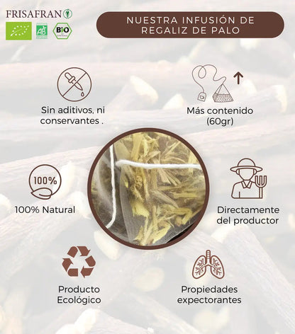 Infusión De Regaliz Digestiva Ecológica En Pirámides | Calidad | Frisafran 15 Uds_3