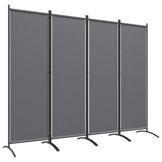 Separador De Ambientes Outsunny Poliéster, Metal Gris 221x50x172 Cm_0