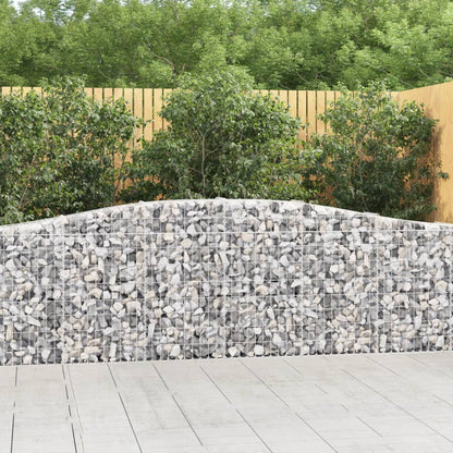 Cestas De Gaviones 9 Uds Forma De Arco Hierro 400x30x80/100 Cm_1