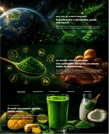 Espirulina En Polvo Bio - 250g | Superalimento Ecológico Vegano Para Batidos, Smoothies Y Zumos, Sin Azúcares Añadidos_4