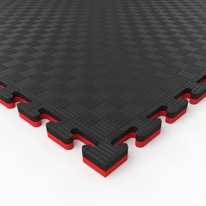 Artatami® Tatami Puzzle 1x1x40 mm Rojo - Negro【1 Unidad】 Alta Densidad EVA – Judo, BJJ, MMA y Lucha_5