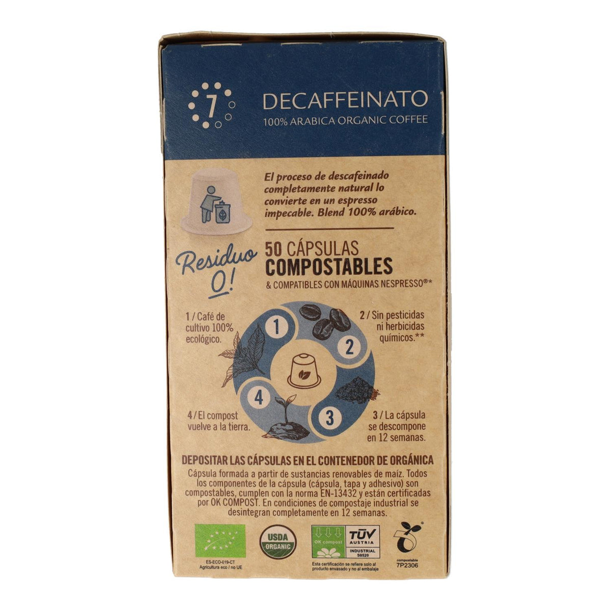 Cápsulas Compostables Descaffeinato Nespresso 50 cápsulas