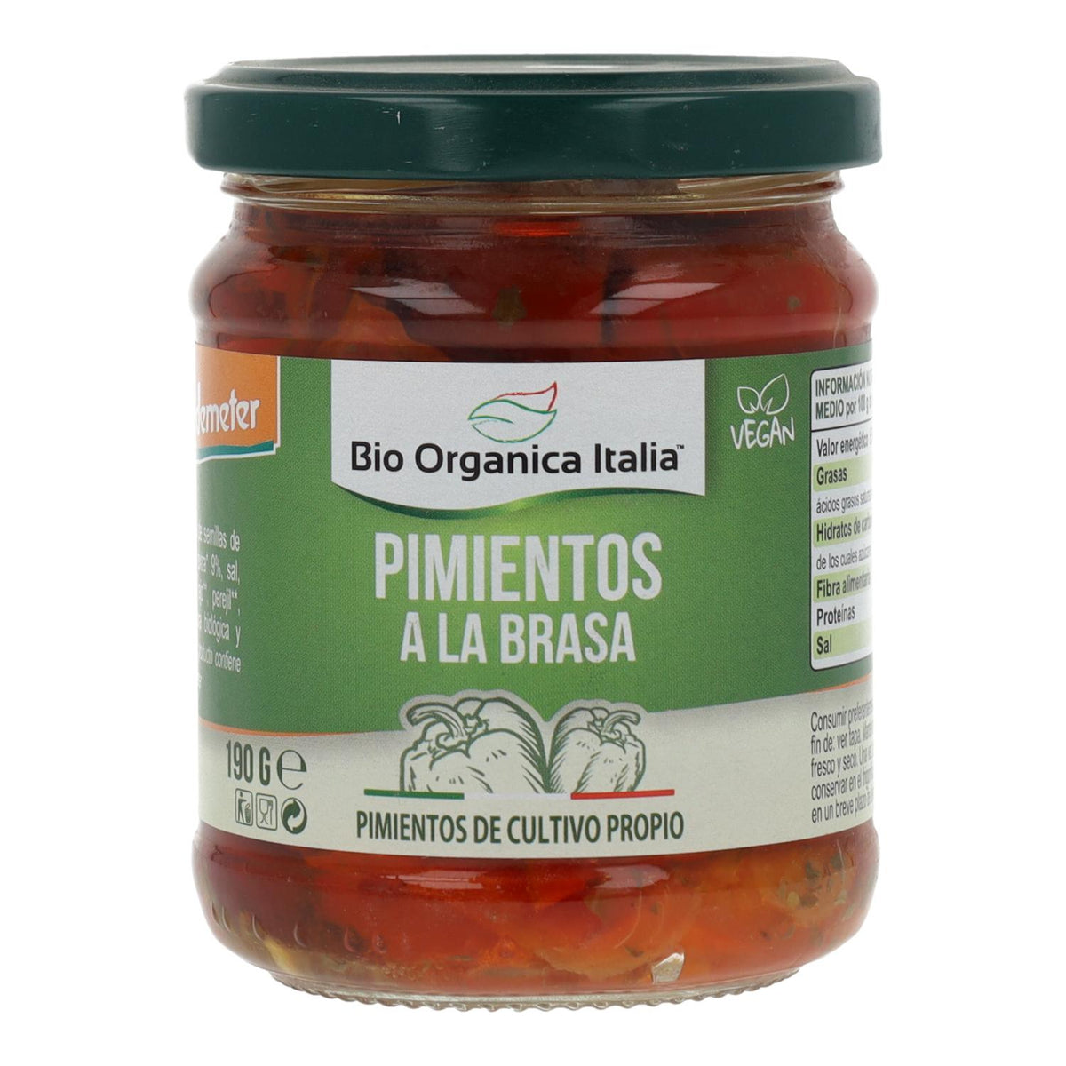 Pimientos a la Brasa en Aceite Bio Demeter Organica 190 gr