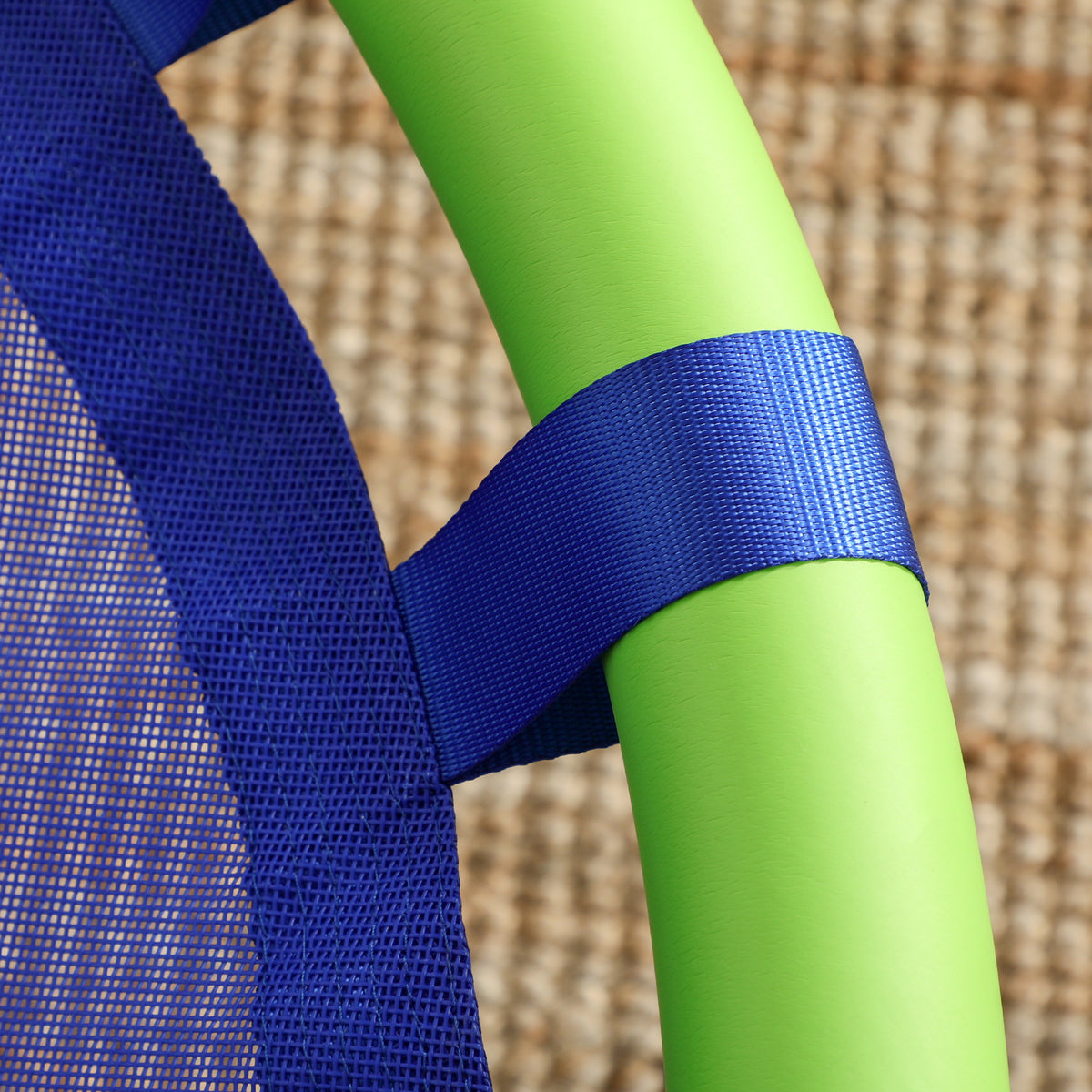 Columpio Infantil Nido Con Altura Ajustable Outsunny Ø100x180 Cm Azul_4