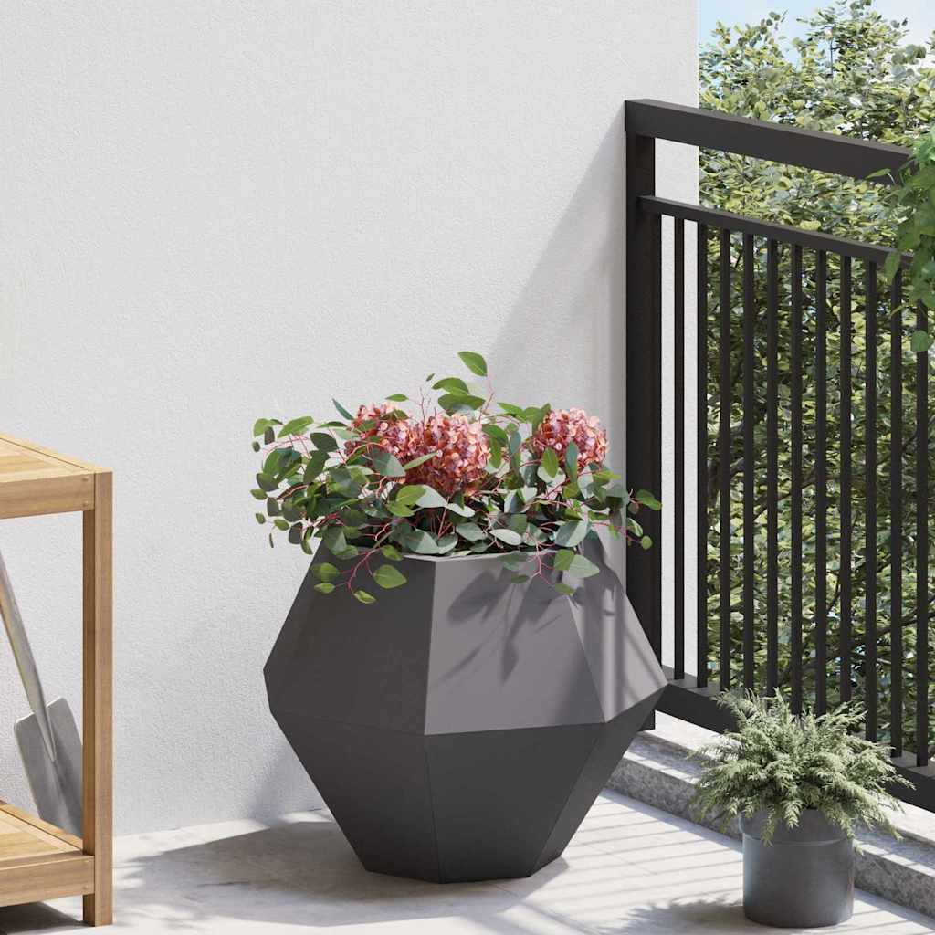 Jardinera 2 Uds. Negro 50 X 50 X 40 Cm Acero_3