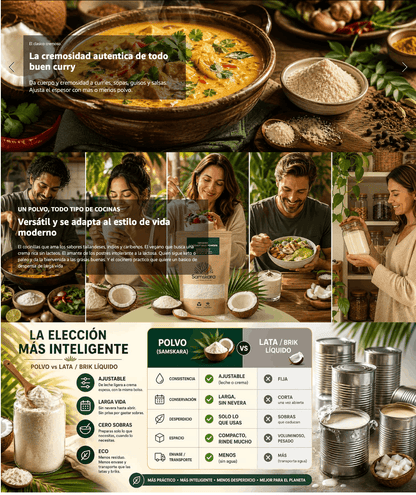 Leche De Coco En Polvo Bio - 10kg (1kg Envase Retail + 9kg Bolsa Granel De Recarga) | Bebida Vegetal Ecológica Vegana_5