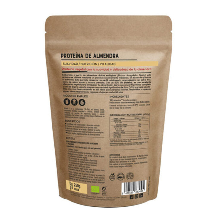 Proteína Almendras Bio 250g - Orgánica Superfoods_1