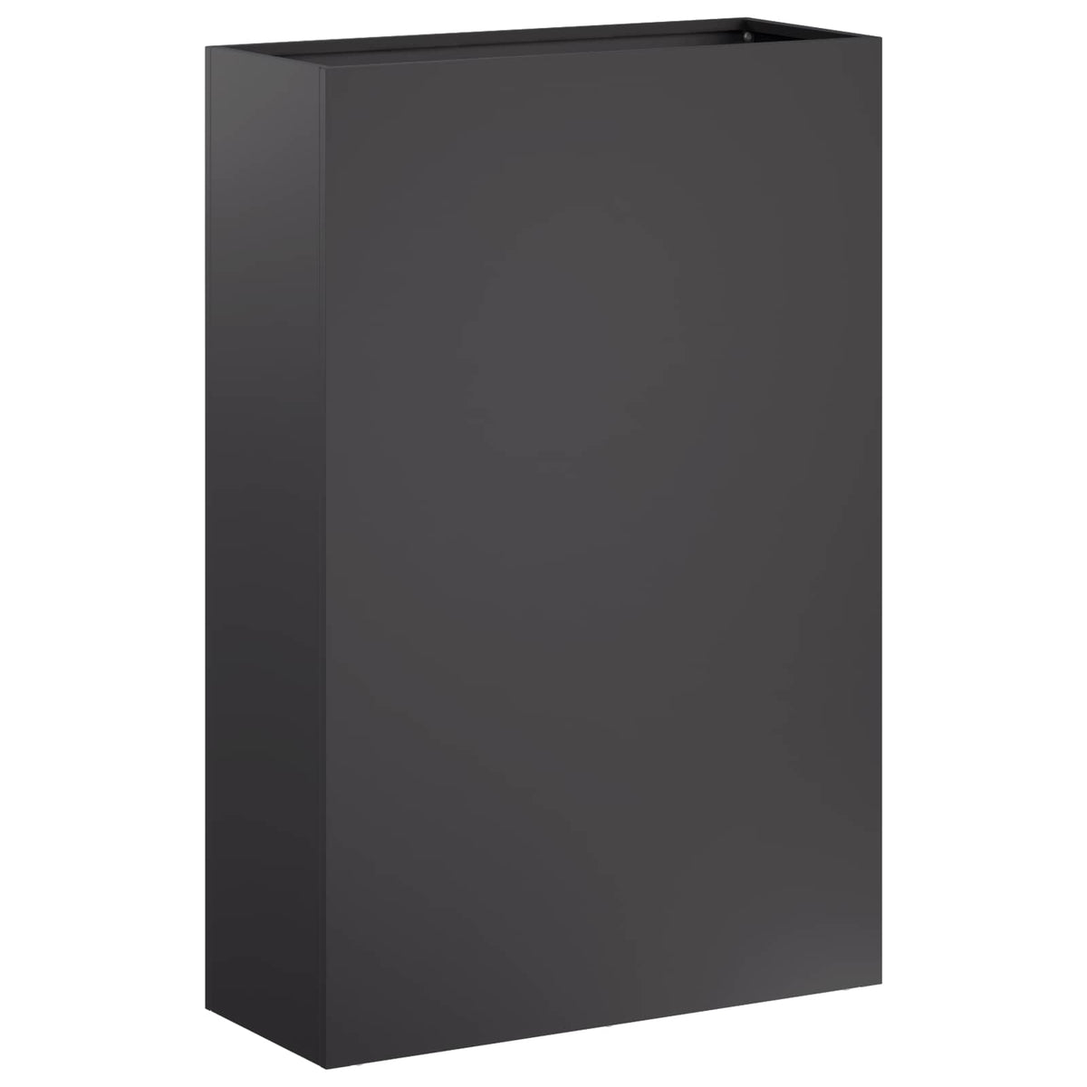 Macetero De Jardín Negro 40 X 20 X 75 Cm Acero Laminado En Frío_0