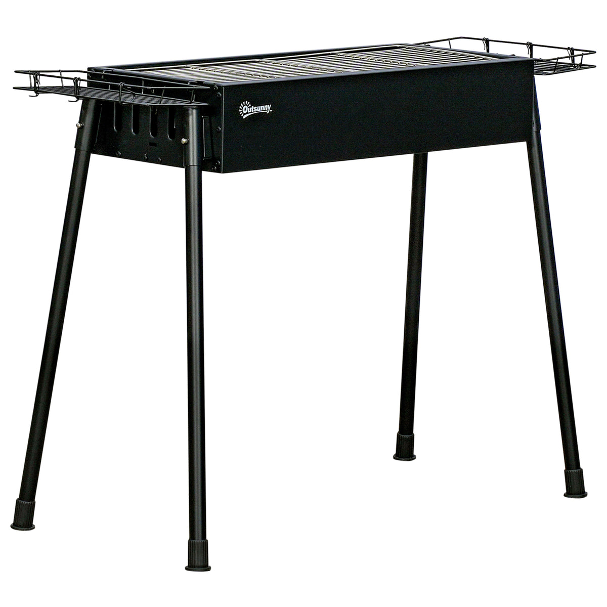 Barbacoa De Carbón Outsunny 77x30x70 Cm Negro_0