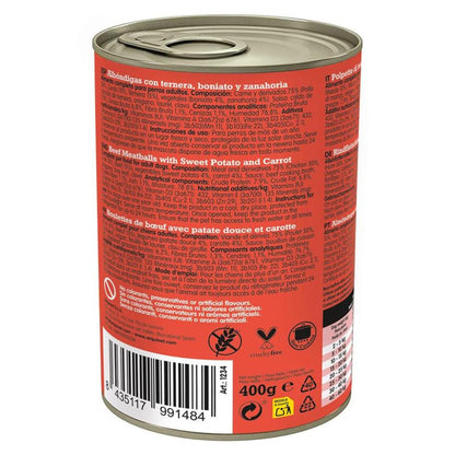 Fresh Beef Meatballs Arquivet 400 g Comida húmeda para perro con ternera, boniato y zanahoria