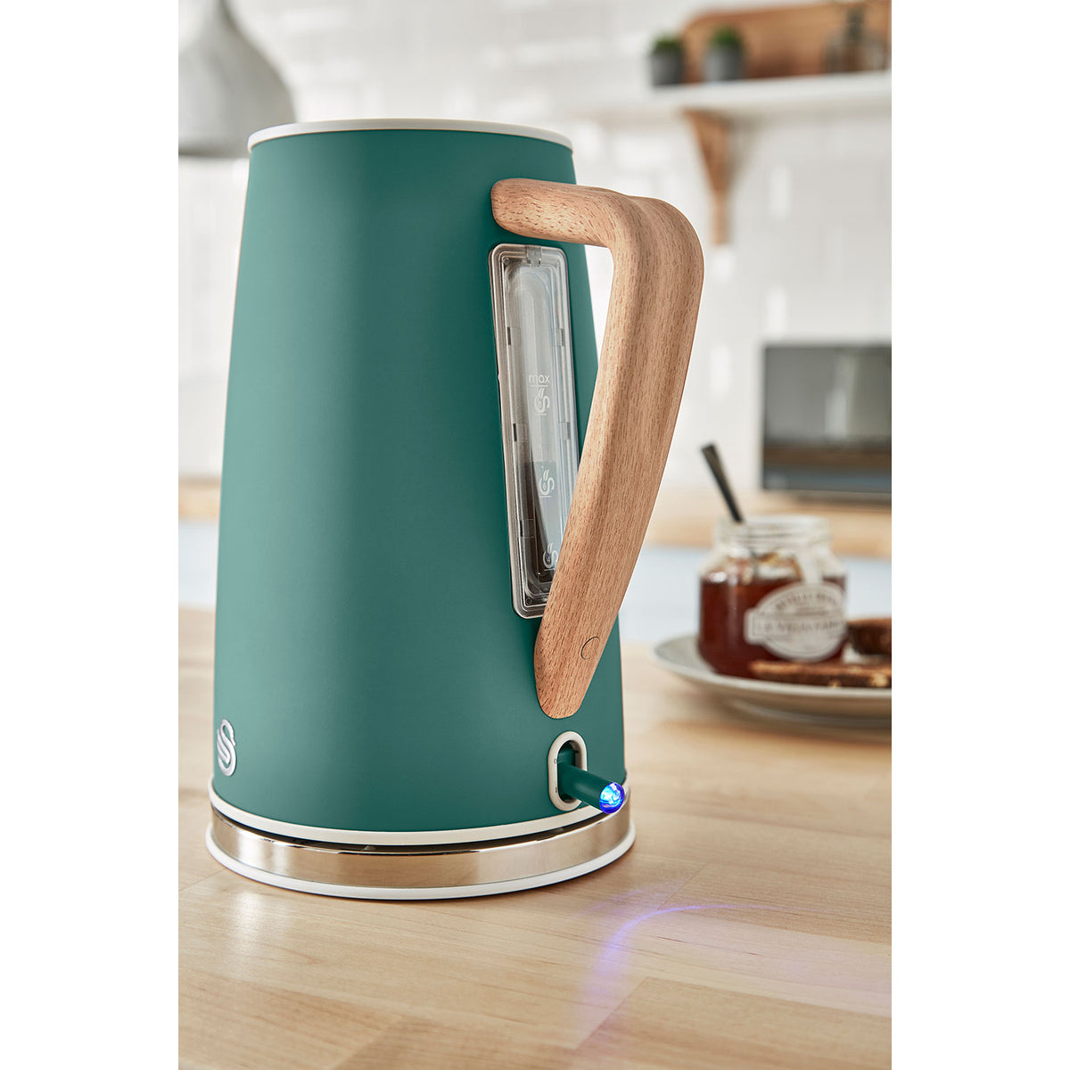 Swan Nordic Set Desayuno, Hervidor Agua 1,7 L, Tostadora Ranura Ancha 2 Rebanadas, Diseño, Stp2090greneu, Verde_3