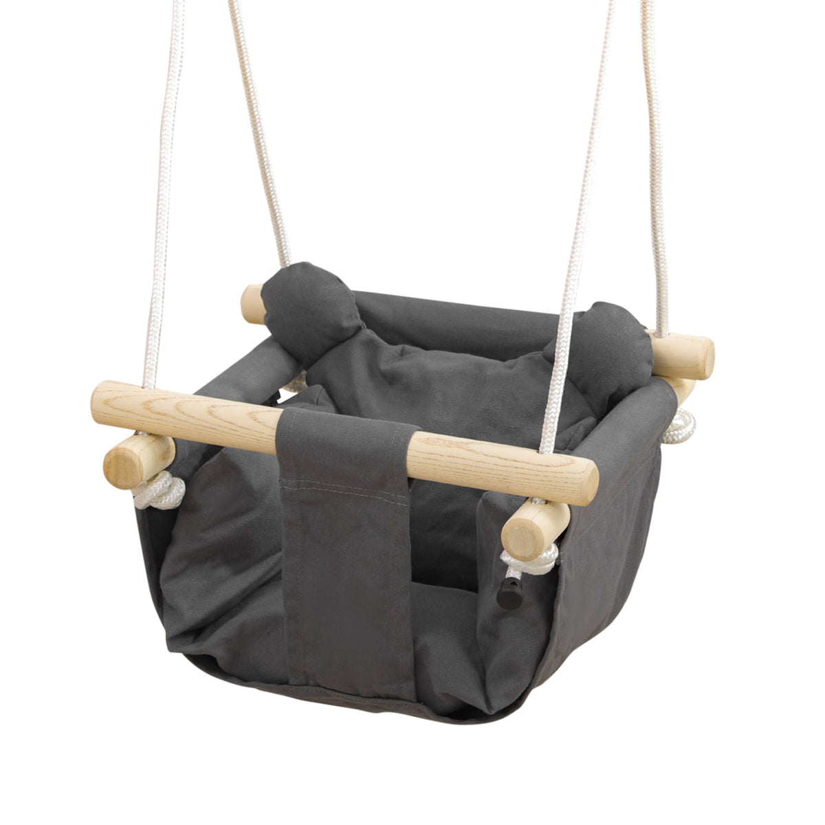 Columpio Para Bebés Con Cuerdas Ajustables Aiyaplay 40x40x180 Cm Gris_0