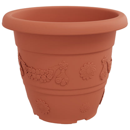 Macetas 24 Uds. Rojo Ladrillo Ø 39 X 32 Cm Plástico_5
