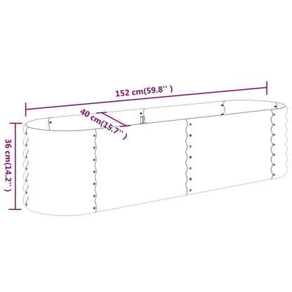 Jardinera De Acero Galvanizado Gris 152x40x36cm_5