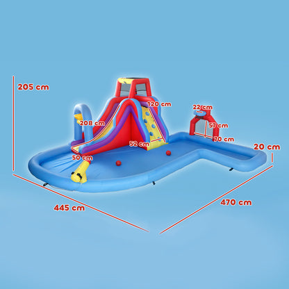 Castillo Inflable Acuático Aiyaplay Tela Oxford Multicolor 470x445x205 Cm_2