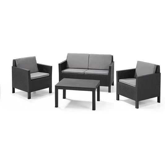 Conjunto muebles de jardín Chicago Lounge Grafito  Keter