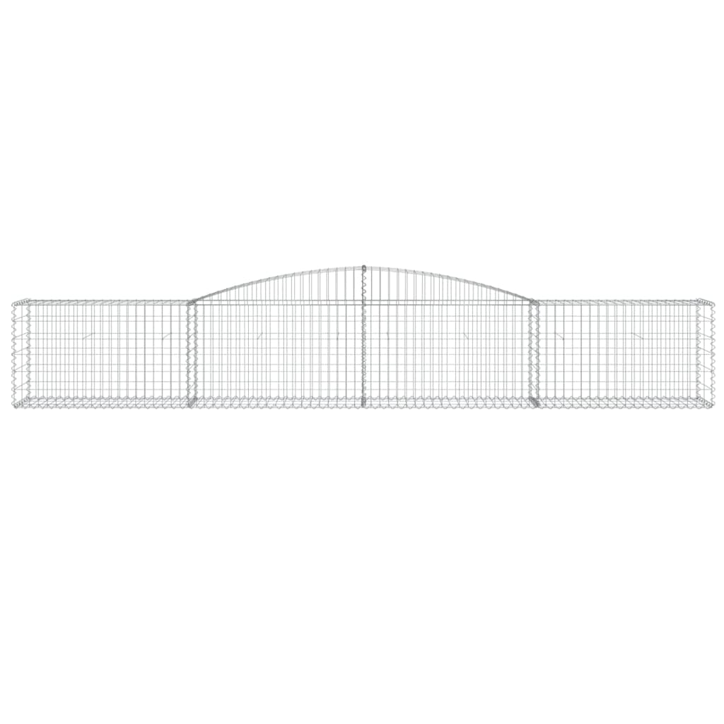 Cestas De Gaviones 7 Uds Forma De Arco Hierro 400x50x60/80 Cm_3