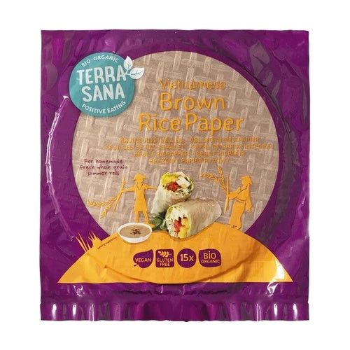 Papel de arroz integral vietnamita Terrasana 15 hojas