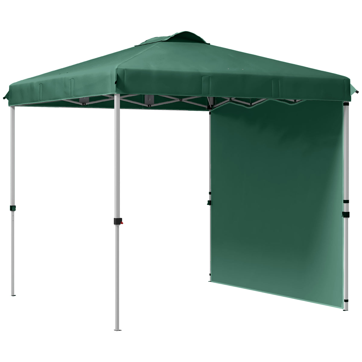 Carpa Plegable Outsunny Acero, Tela Oxford Verde 247x247x268 Cm_0
