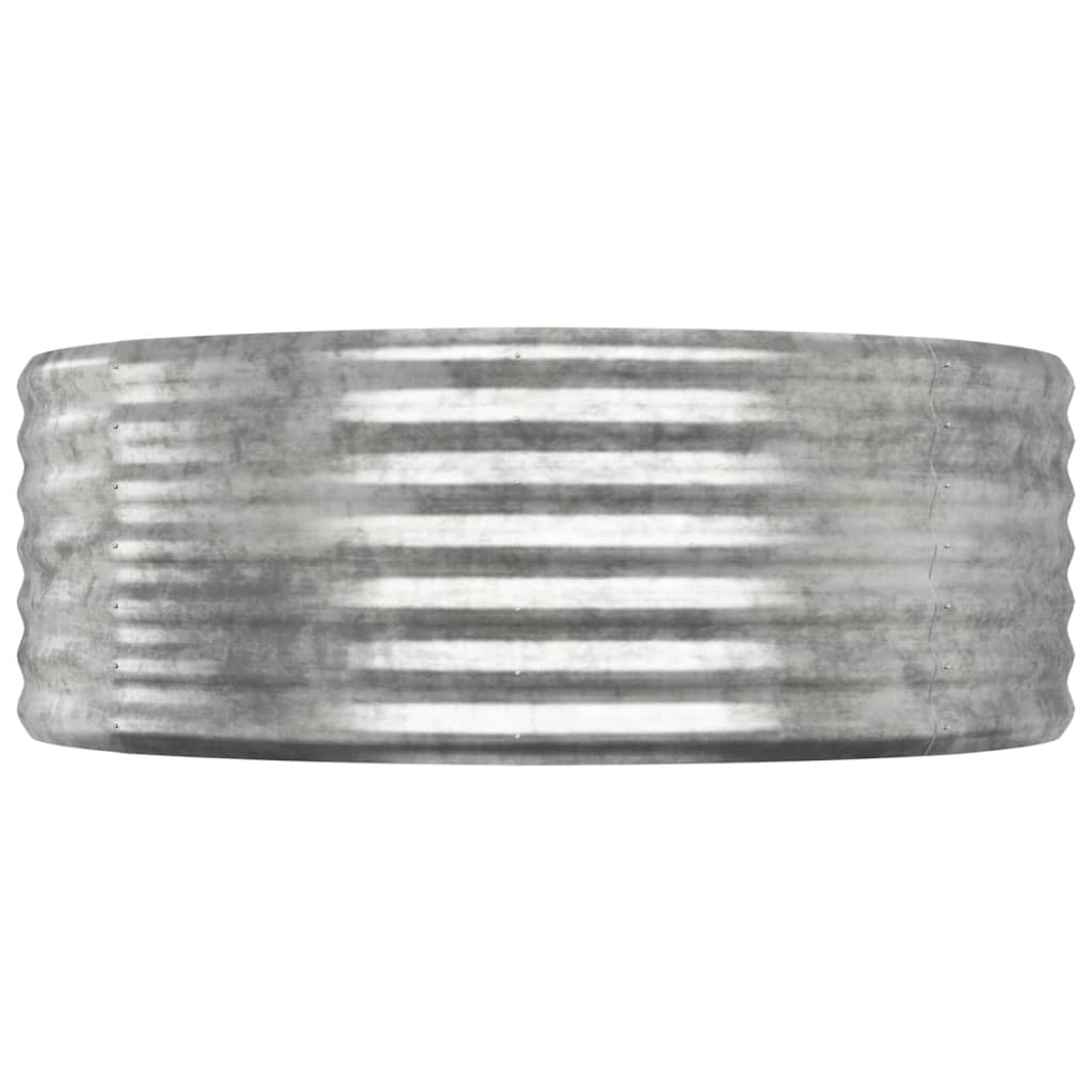Jardinera Arriate Acero Galvanizado Plata 322x100x36 Cm_3