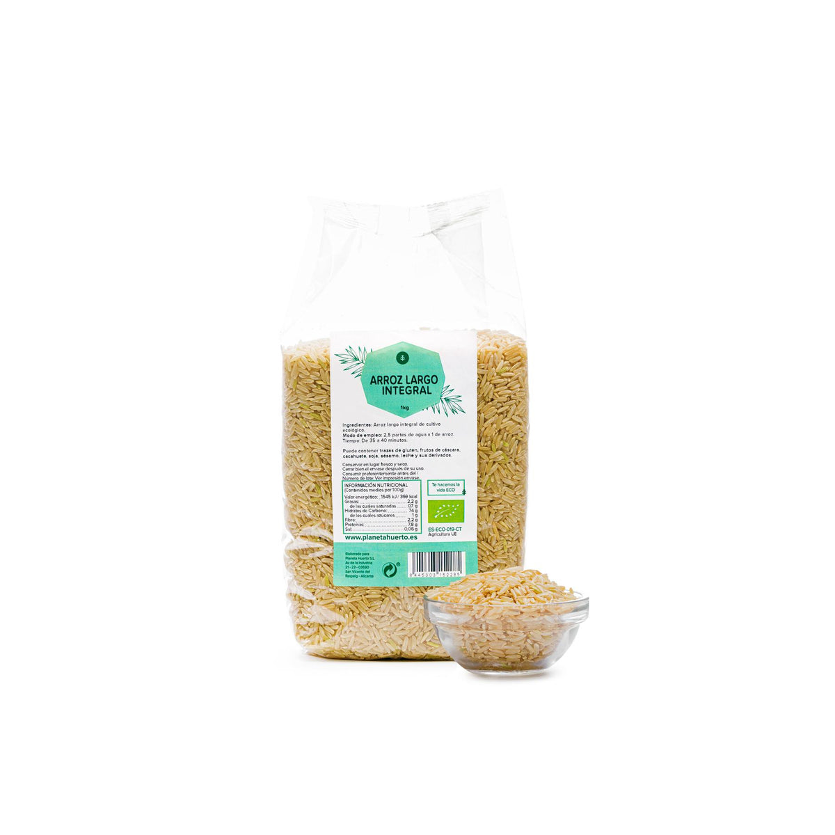 Arroz Largo integral ECO Planeta Huerto 1 kg