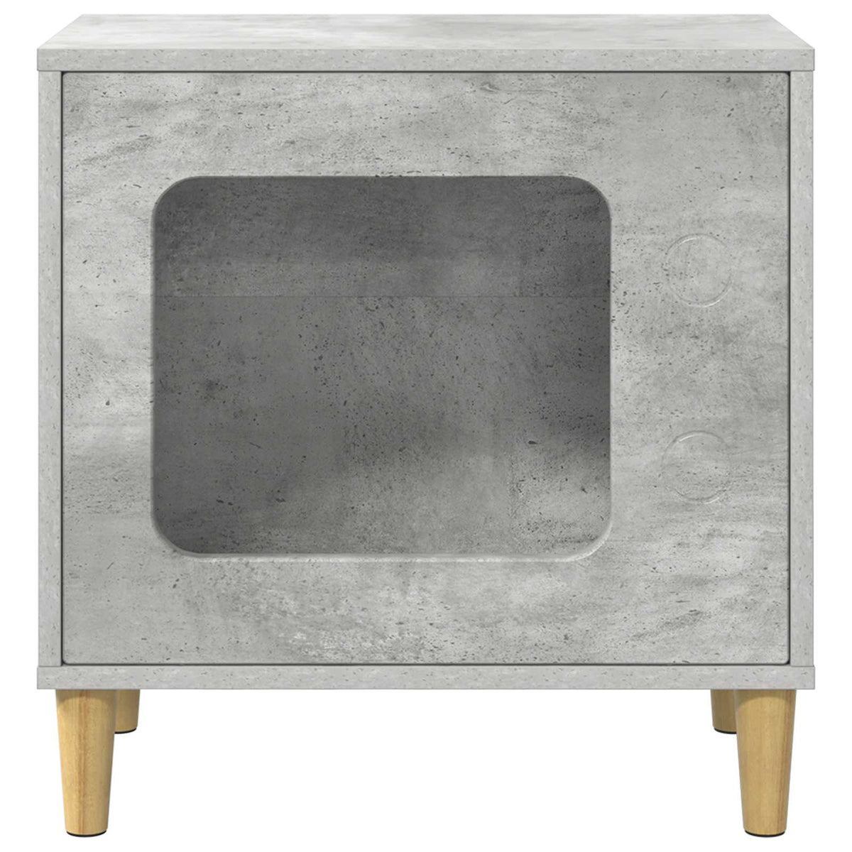 Casa Para Gatos Concreto 51 X 30 X 52 Cm Madera De Ingeniería_4