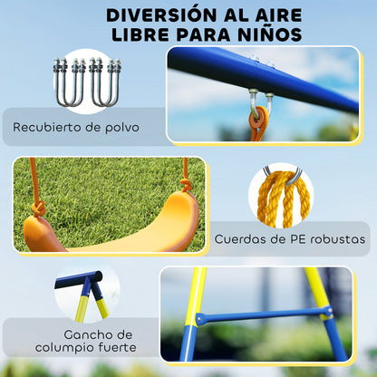 Columpio Infantil Aiyaplay Acero, Pe Multicolor 285x160x181 Cm_5