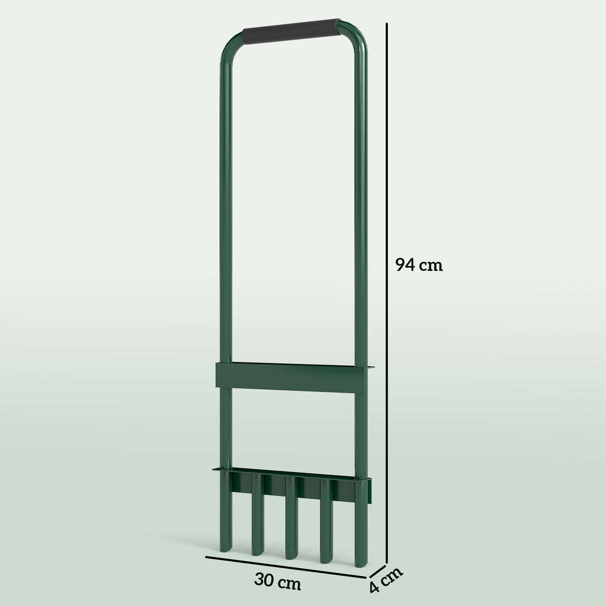 Aireador Púas Huecas Outsunny Acero Verde Oscuro 30x4x94 Cm 84h-366v00dg_2