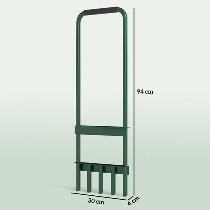 Aireador Púas Huecas Outsunny Acero Verde Oscuro 30x4x94 Cm 84h-366v00dg_2