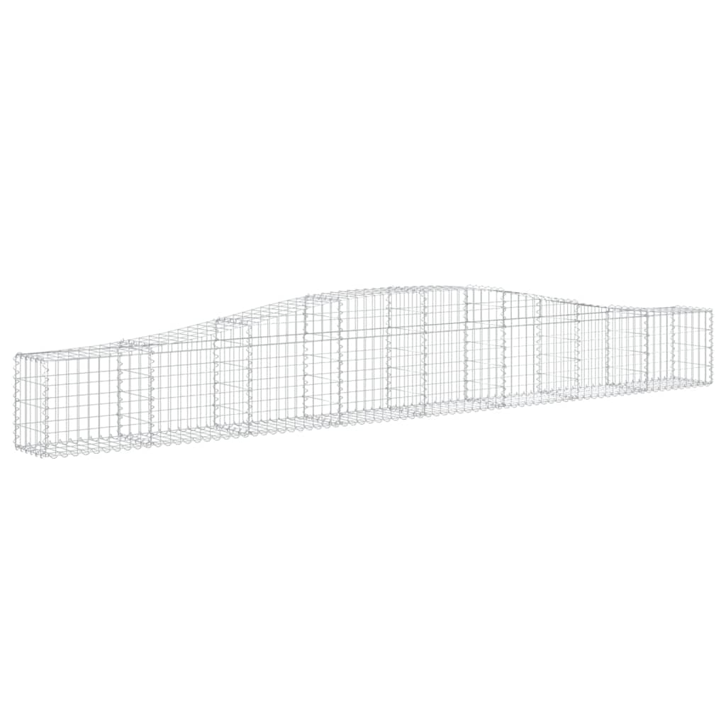 Cestas De Gaviones 15 Uds Forma De Arco Hierro 400x30x40/60 Cm_2
