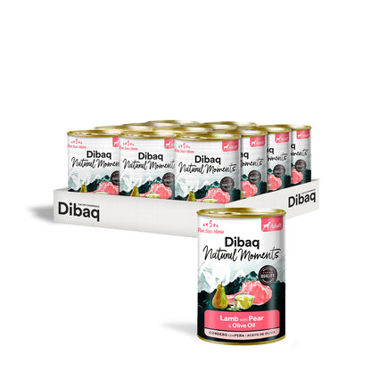 Dibaq Natural Moments Adulto Cordero Con Pera, 12 Latas X 380gr_0