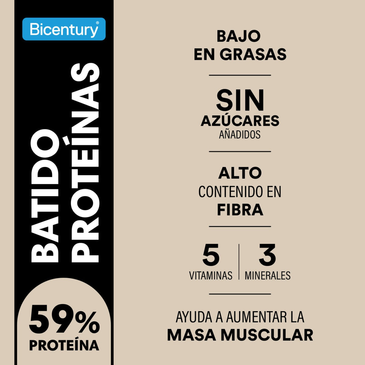 Batido Proteína Cookie BICENTURY 340g