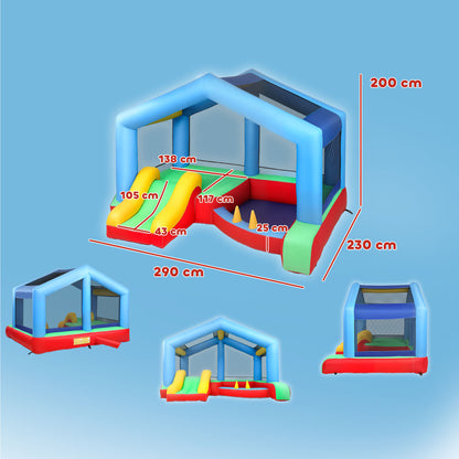 Castillo Hinchable Niños Aiyaplay Tela Oxford Multicolor 290x230x200 Cm_2