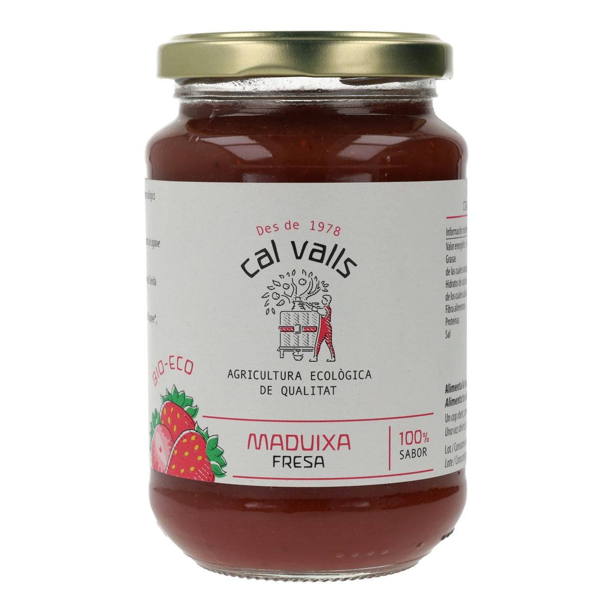 Mermelada fresa ECO Cal Valls, 375 g